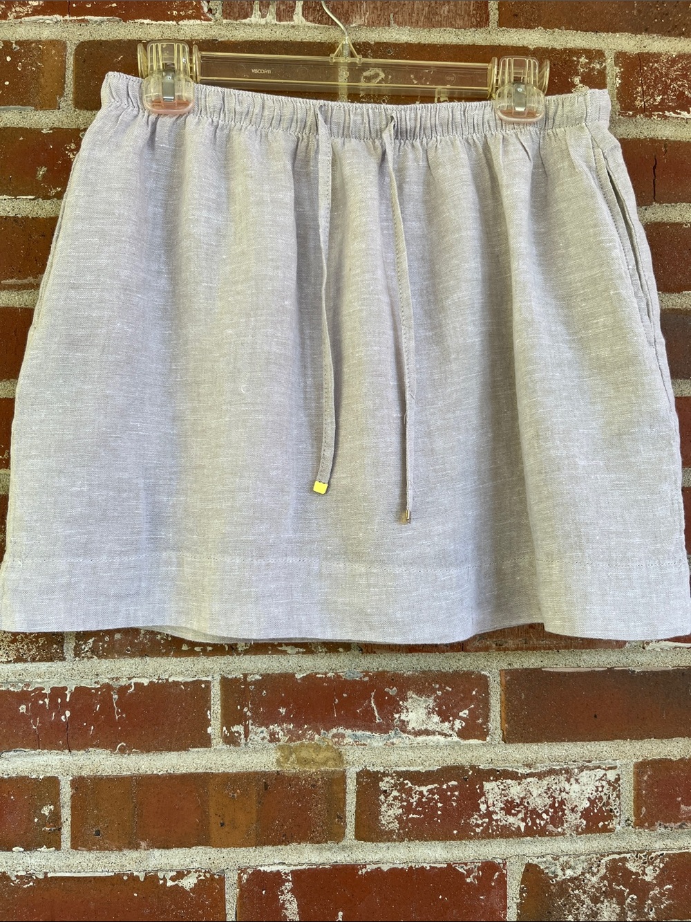 C&C California Taupe 100% Linen Skort Size Medium